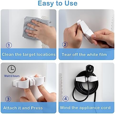 Lancord Cord Organizer for Appliance, 8 Pack Appliance Cord Organizer Black - Image 6