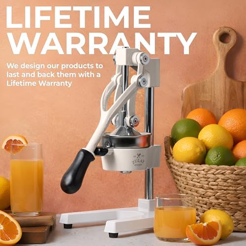 Zulay Kitchen Cast Iron Juicer, Orange Manual Juicer, Citrus Press, White - Image 6