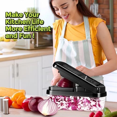 Yusshn Vegetable Chopper, 12-in-1 Food Veggie Chopper Cutter with Container - Image 7