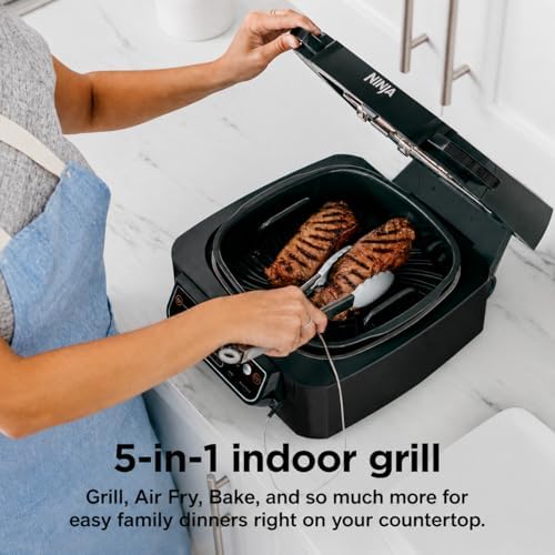 Ninja® Foodi® Smart 5-in-1 Indoor Grill & 4-qt Air Fryer, Black, LG451BK - Image 2