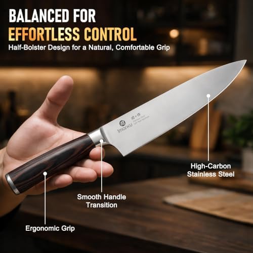 imarku 5PCS Kitchen Knife Set - Japanese High Carbon Stainless Steel Knives - Image 3