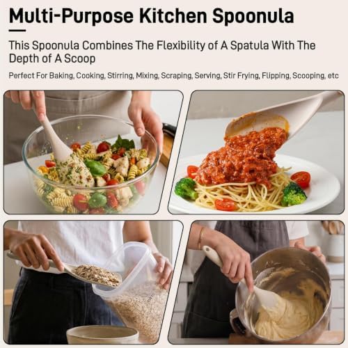 3 PACK Silicone Cooking Spatula & Spoon for Nonstick Cookware - Image 5