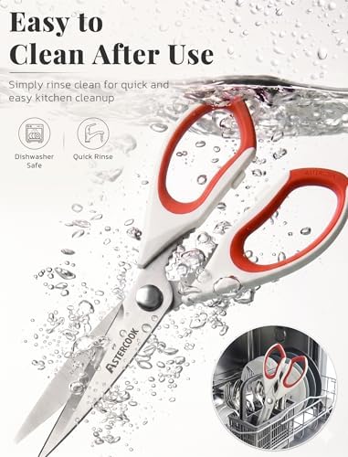 Astercook Kitchen Scissors, 3-Pack Heavy Duty Kitchen Shears with Stainless Steel Blades for Meat, Poultry, Herbs, Vegetables and Packaging, Dishwasher Safe - Image 5