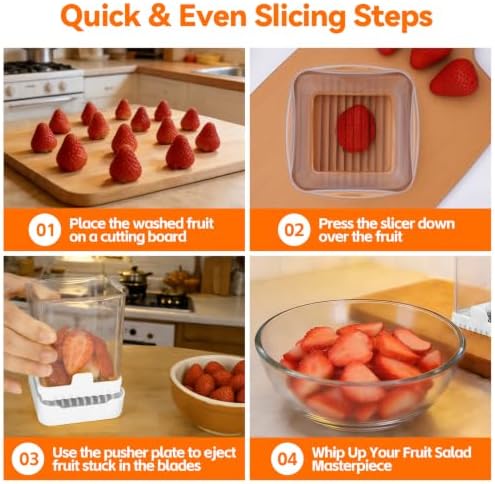 Strawberry Slicer Cup, Fruit Cutter – Quick-Slice, Meal Prep, White - Image 4