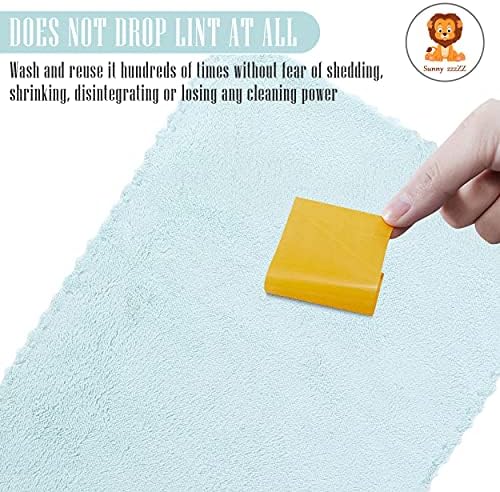 24 Pack Kitchen Dishcloths - Does Not Shed Fluff - Reusable Dish Towels, Dish cloths, Super Absorbent Coral Fleece Cleaning Cloths, Nonstick Oil Washable Fast Drying, 10 x 20 Inch (Multicolor) - Image 4