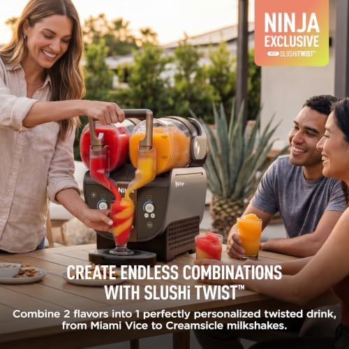 Ninja SLUSHi Twist Smart Frozen Drink Maker with Dual SlushAssist, FS701GN - Image 3