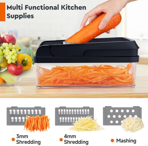 MealHelper 15-in-1 Vegetable Chopper, Food Veggie Chopper With Container - Image 6