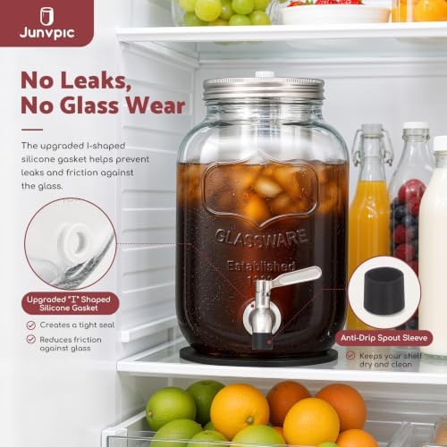 JunVpic Cold Brew Coffee Maker, 128 oz/1 Gallon Glass Pitcher - Image 3