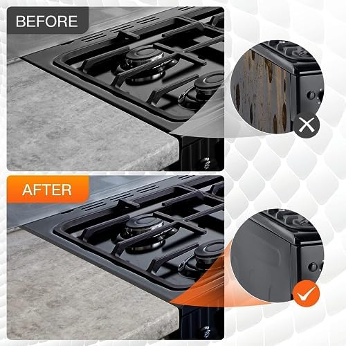 ItsNio Silicone Stove Gap Covers 2 Pack, Stove Gap Filler 25 Inches, Black - Image 3
