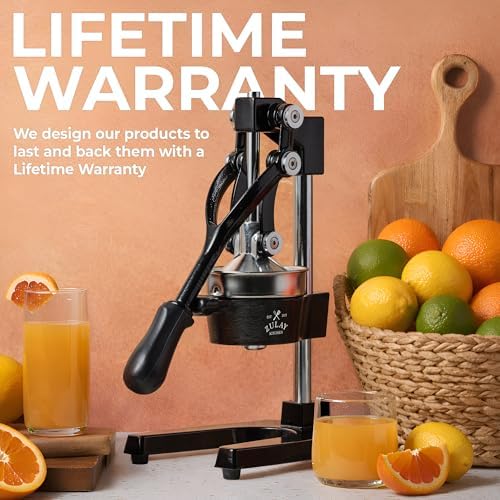 Zulay Kitchen Cast Iron Juicer, Orange Manual Juicer, Citrus Press, Black - Image 6