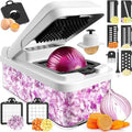 MealHelper 12-in-1 Vegetable Chopper, Food Veggie Chopper With Container by Unknown
