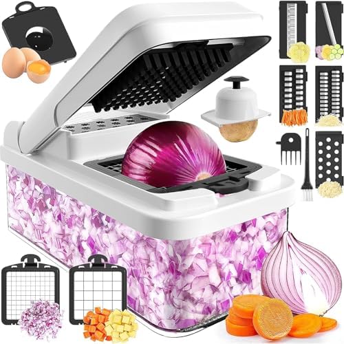 MealHelper 12-in-1 Vegetable Chopper, Food Veggie Chopper With Container by Unknown