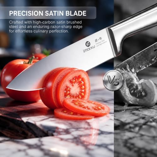 imarku 15-Piece Knife Block Set Built-in Sharpener, Santoku for kitchen - Image 6
