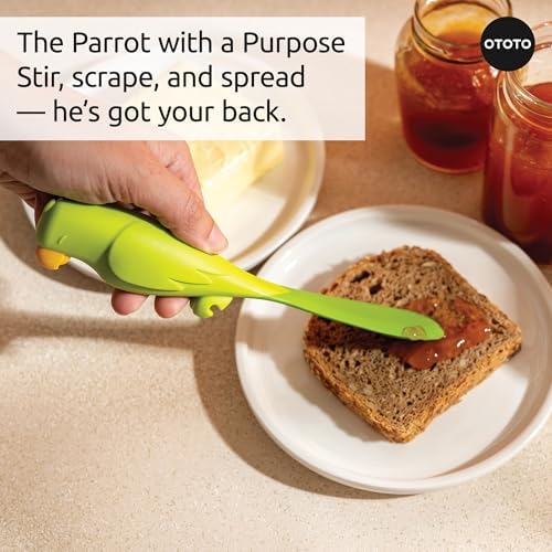 OTOTO Jar Scraper Spatula - Silicone Scraper, Cute Kitchen Accessories, Unique Fun Cooking Kitchen Gadgets for Foodies - BPA-free & 100% Food Safe (Parry) - Image 6