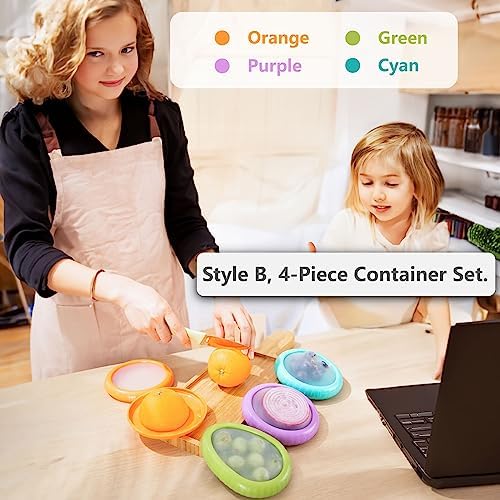SOOPLEU Avocado Saver & Onion Storage, 4Pcs Silicone Fresh Produce Holder - Image 2