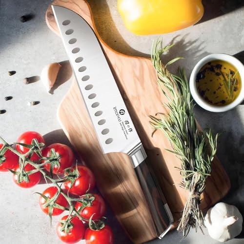 imarku Japanese Santoku Knife 7 Inch, Multi-Layer Forged, Powder Steel Core - Image 2