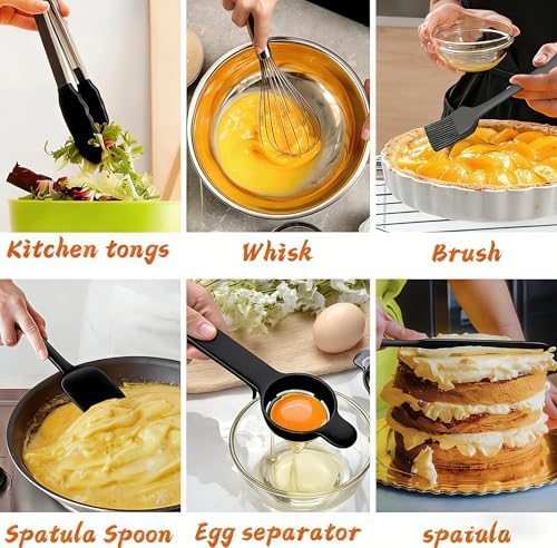 Thickened Heavy-Duty 26pcs Stainless Steel Bowl, Mixing Bowl Set with Lid, Grater Attachment, Non-Slip Bottom and Kitchen Gadget Set, Sizes 7, 4, 2.5, 2.0, 1.5, 1QT, Ideal for Mixing and Serving - Image 4