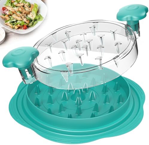 Chicken Shredder Tool Twist Large Meat Shredder with Brush&Fork, Teal by SURETIVIAN