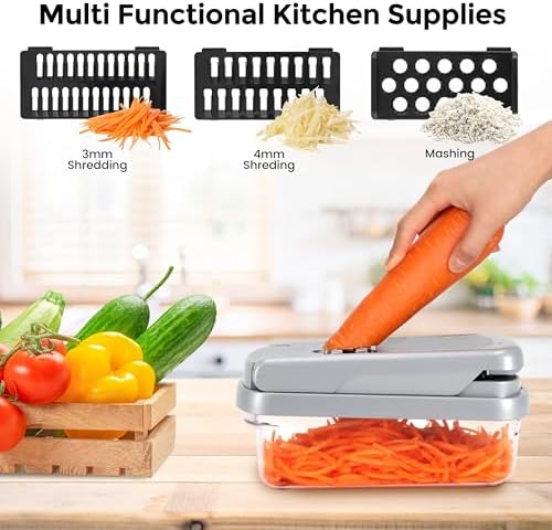 Yusshn Vegetable Chopper, 12-in-1 Food Veggie Chopper Cutter with Container - Image 5