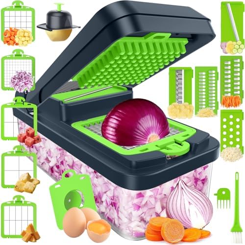 MealHelper 15-in-1 Vegetable Chopper, Food Veggie Chopper With Container by Unknown