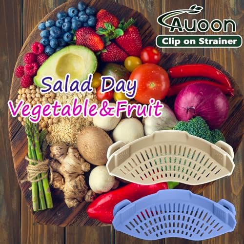 AUOON Clip On Pot Strainer Silicone, Standard 8.86 x 3.55in, Blue Velvet - Image 5