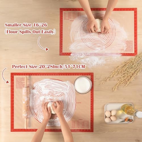 Non-slip Silicone Pastry Mat Extra Large Measurements 28''x 20'' Baking Mat - Image 2