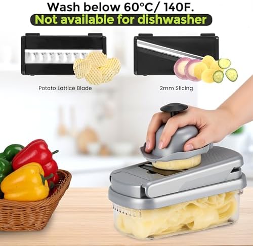 Yusshn Vegetable Chopper, 12-in-1 Food Veggie Chopper Cutter with Container - Image 6