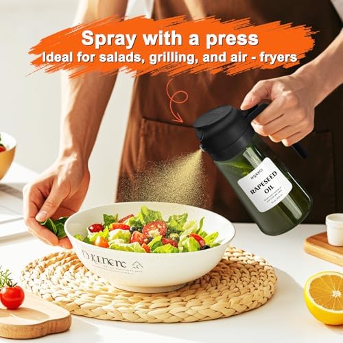 Olive Oil Sprayer for Cooking, 16oz Glass 2 in 1 Oil Dispenser Bottle - Image 6