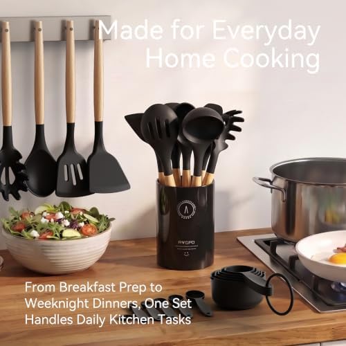 Silicone Kitchen Utensils Set, Heat-Resistant Cooking Utensils, BPA-Free - Image 4