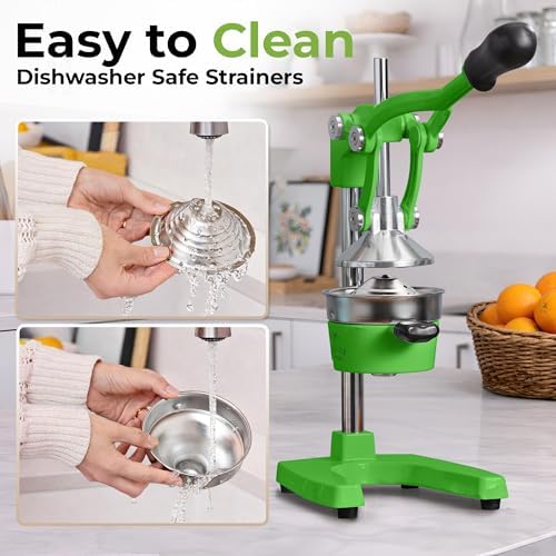 Zulay Kitchen Cast Iron Juicer, Orange Manual Juicer, Citrus Press, Lime - Image 5