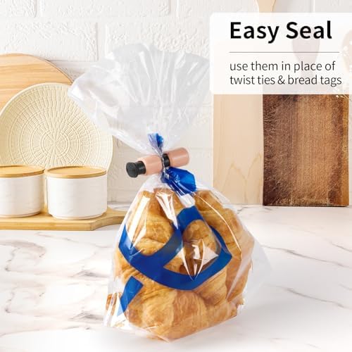 10 Pack Squeeze and Lock Bread Bag Clips, Bread Clips Resuable, Bag Clip for Food Storage, Sturdy Bread Cilp, Heavy Plastic, Handy Bags Cinch, Easy to Use with Bags Closures, 10 Colors - Image 4