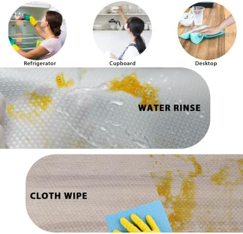 Aiosscd 15PCS Shelf Mats Refrigerator Liners Washable Refrigerator Pads Fridge Mats Drawer Placemats Home Kitchen Gadgets Accessories Organization for Top Freezer(White) - Image 3