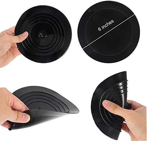 V-TOP Tub Stopper 2 Pack, 6 inches Large Silicone Drain Plug Hair Stopper Flat Suction Cover for Kitchen, Bathroom and Laundry - Image 6