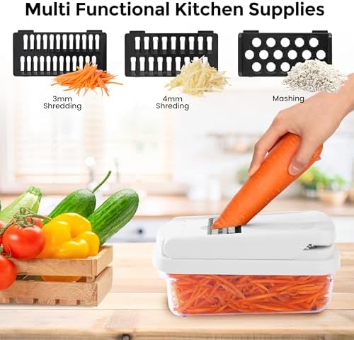Yusshn Vegetable Chopper, 12-in-1 Food Veggie Chopper Cutter with Container - Image 5