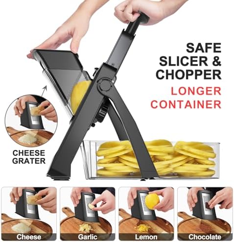 SupMaKin Safe Mandoline Slicer Plus, Adjustable Potaot slicer 1-8 mm - Image 3