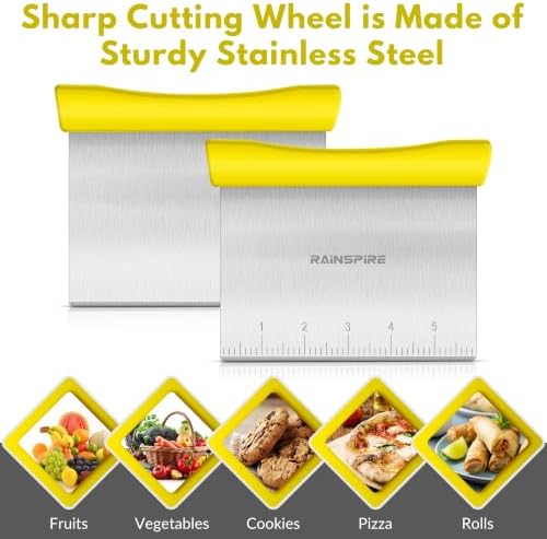 Multi-Purpose Stainless Steel Bench Scraper Dough Blender & Pastry Cutter - Image 6