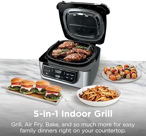 Ninja® Foodi® 5-in-1 XL Indoor Grill & Air Fryer, Black/Grey, AG301 - Image 2