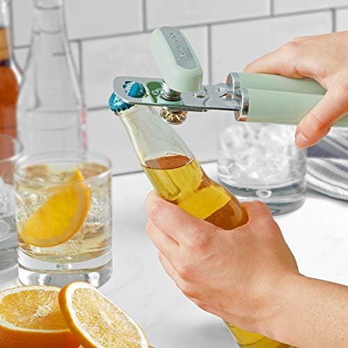 KitchenAid Classic Multifunction Can Opener and Bottle Opener Easy to Use, Razor Sharp Stainless Steel Cutting Wheel, Soft Ergonomic Handles, Pistachio, 8.34-Inch (Pack of 12) - Image 5