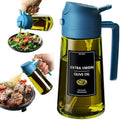 CXINYI - 16oz/470ml Olive Oil Dispenser for Kitchen with Stickers - 2 in 1 Olive Oil Sprayer for Cooking, Air Fryer, and Salad, Blue (Light-Proof Kitchen Gadget) by CXINYILLC