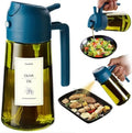 TrendPlain - Original 16oz/470ml Olive Oil Dispenser Bottle for Kitchen Gadgets and Air Fryer Accessories - Olive Oil Sprayer for Cooking w/Stickers - Navy by TrendPlain