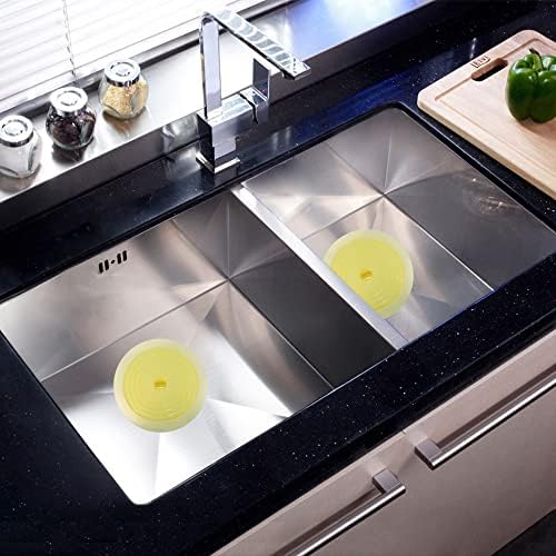 V-TOP Bathtub Drain Plug 2 Pack, 6 inches Large Silicone Tub Stopper Hair Stopper Flat Suction Cover for Kitchen Bathroom and Laundry (Yellow Transparent) - Image 3