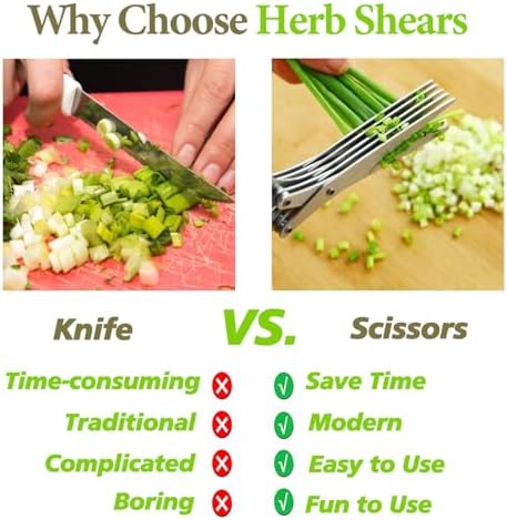 2026 Upgraded Herb Scissors, 5-Blade Kitchen Herb Shears - Image 4