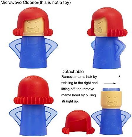 Angry Mom Microwave Cleaner, Mad Mama Microwave Steam Cleaner, Just Add Vinegar and Water, Easily Cleans the Crud in Minutes (Blue) - Image 2