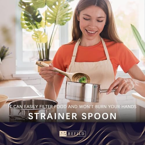 Wooden Spoons for Cooking, 8-Piece Acacia Wood Utensil Gift Set - Image 3