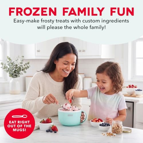 Dash My Mug Ice Cream Maker 2 Pack Bundle, Half-Pint Freezer Mugs, Aqua - Image 3
