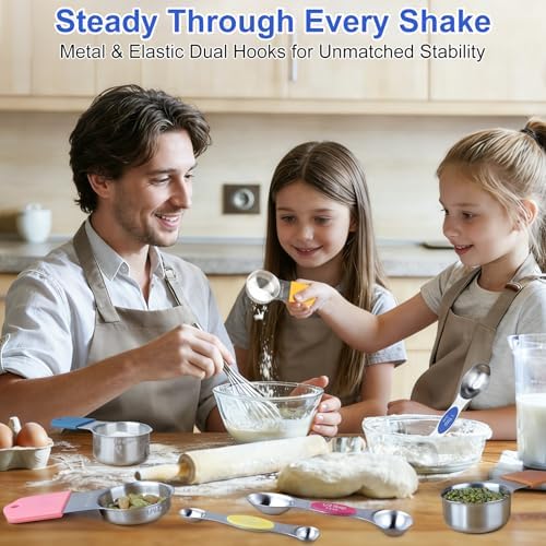 Magnetic Measuring Cups and Spoons Set-Heavy Duty 304 Stainless Steel Cups - Image 5
