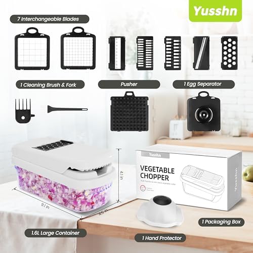 Yusshn Vegetable Chopper, 12-in-1 Food Veggie Chopper Cutter with Container - Image 3