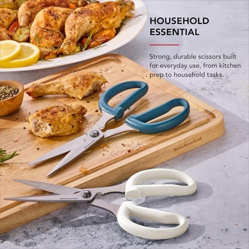 KitchenAid Multipurpose Shear Set, Versatile Scissors with Nutcracker, Bottle Opener, Ergonomic Handles with Protective Blade Covers, 2-Piece - Image 2
