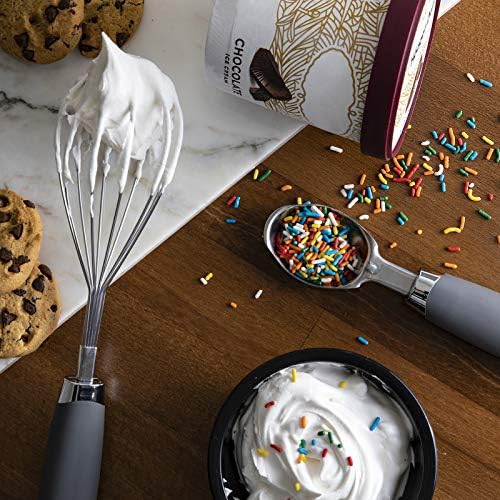 COOK WITH COLOR Kitchen Gadget Set Stainless Steel Utensils with Soft Touch Handles, 7 Pieces, Stainless Steel Grey - Image 4