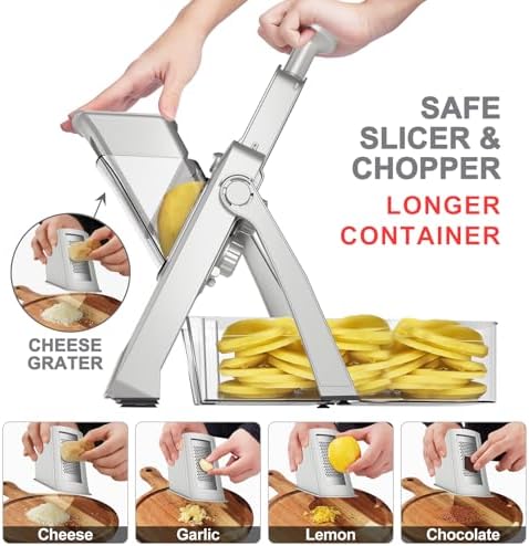 SupMaKin Safe Mandoline Slicer Plus, Adjustable Potaot slicer 1-8 mm - Image 3